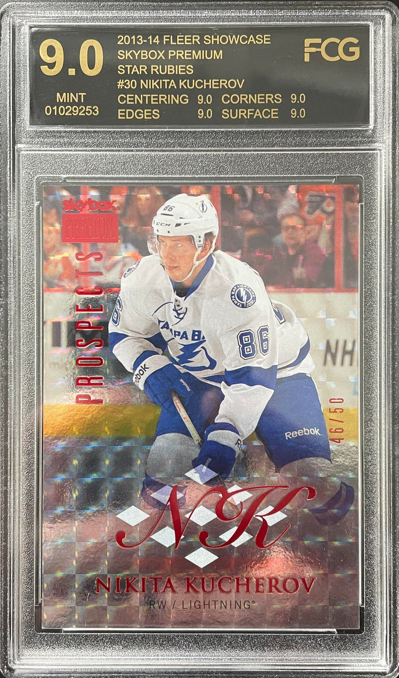 2013 FLEER SHOWCASE - STAR RUBIES - SKYBOX PREMIUM - N. KUCHEROV - #30 - #'D/50 - FCG 9 - RC