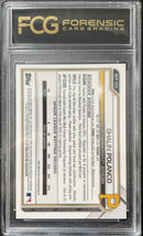 2021 BOWMAN CHROME - BLACK/WHITE MINI DIAMOND REFRACTOR - 1ST BOWMAN - S. POLANCO -