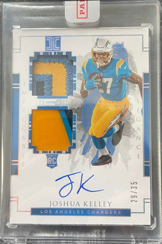 2020 PANINI IMPECCABLE - J. KELLEY - #140 - #'D/35 - DUAL RELIC - AUTOGRAPH  - RC