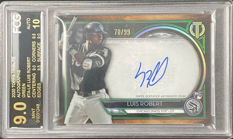 2020 TOPPS TRIBUTE - GREEN - L. ROBERT - #TA-LR - #'D/99 - RC - FCG 9 - AUTOGRAPH FCG 10***