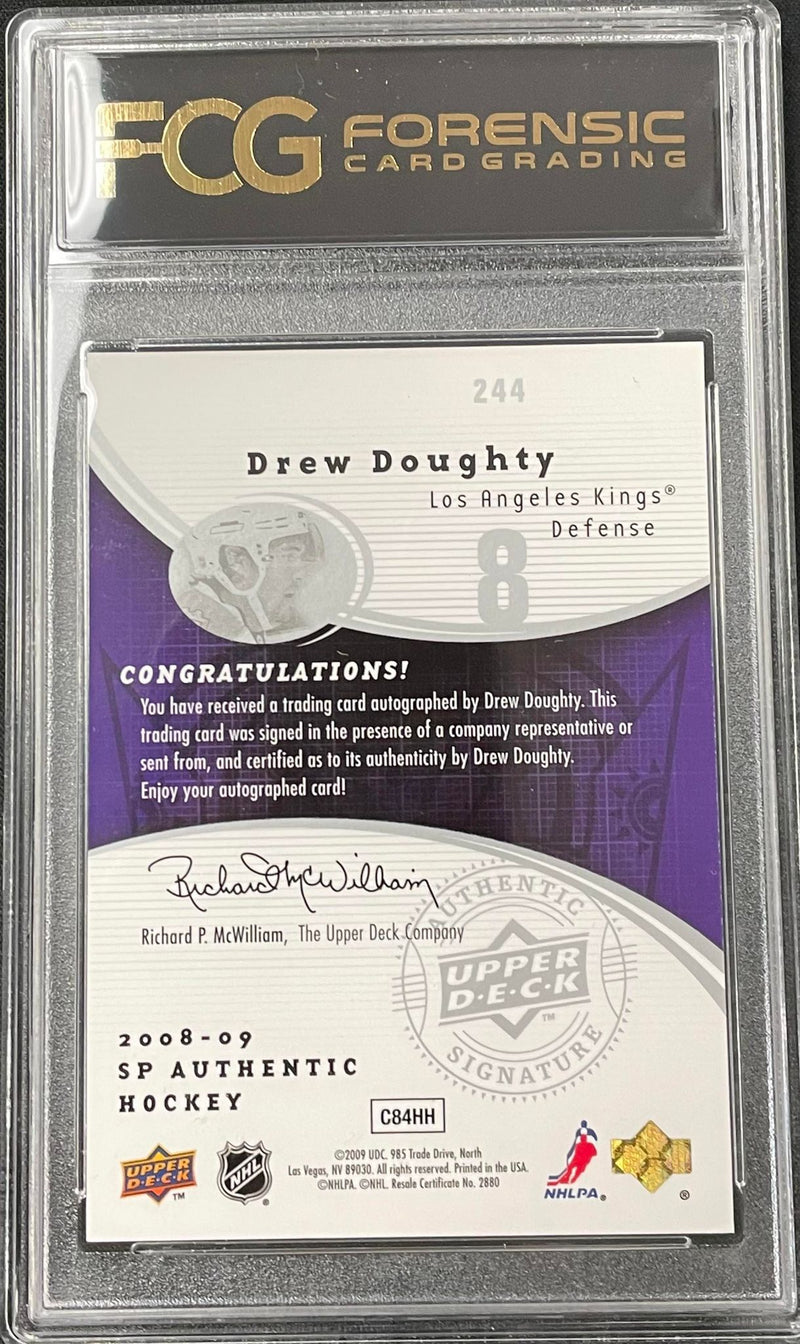 2008 UPPER DECK SP AUTHENTIC - FUTURE WATCH AUTO - D. DOUGHTY - #244 - #'D/999 - RC - FCG 8.5 - AUTOGRAPH FCG 10***
