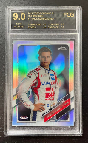 2021 TOPPS CHROME F1 - REFRACTOR - M. SCHUMACHER - #17 - RC - FCG 9***