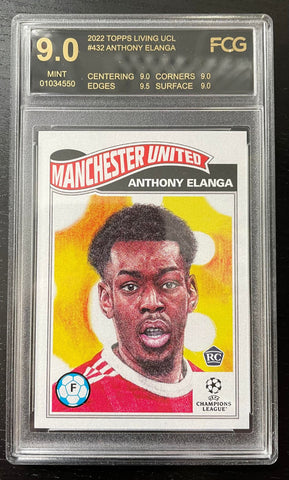2022 TOPPS LIVING UCL - A. ELANGA - #432 - RC - FCG 9***