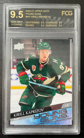 2020 UPPER DECK SERIES TWO - YOUNG GUNS - K. KAPRIZOV - #451 - RC - FCG 9.5