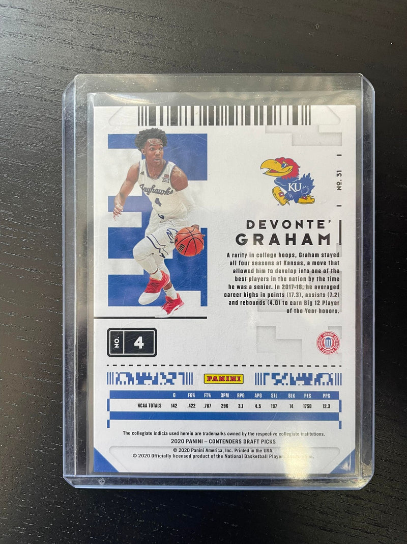 2020 PANINI CONTENDERS DRAFT PICKS - PURPLE - CONFERENCE TICKET - D. GRAHAM - #31 - #'D/99
