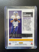 2020 PANINI CONTENDERS OPTIC - BLUE PRIZM - SEASON TICKET - K. COUSINS - #37 - #'D/99