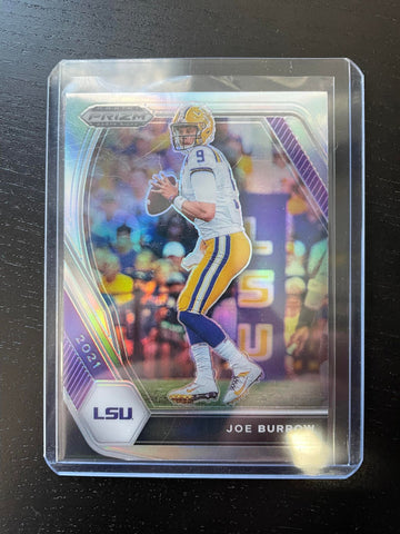 2021 PANINI PRIZM DRAFT PICKS - SILVER PRIZM - J. BURROW - #3 - RC