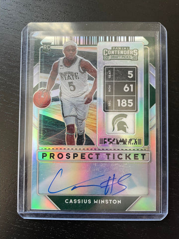 2020 PANINI CONTENDERS DRAFT PICKS - PROSPECT TICKET - SILVER PRIZM - VARIATION - C. WINSTON - #70 - AUTOGRAPH - RC