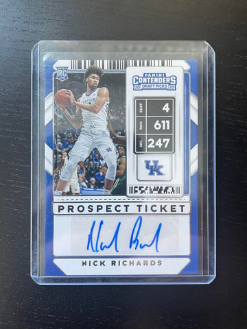 2020 PANINI CONTENDERS DRAFT PICKS - PROSPECT TICKET - N. RICHARDS - #90 - AUTOGRAPH - RC