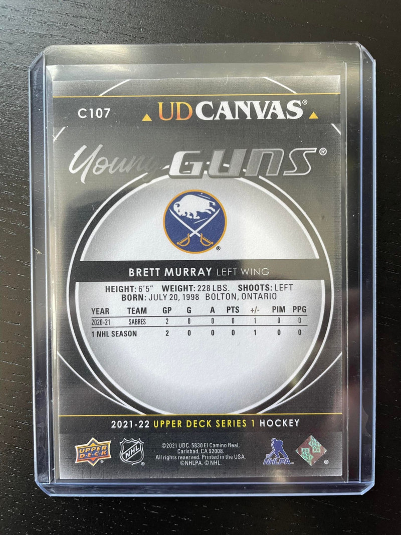2021 UPPER DECK SERIES ONE - UD CANVAS - BLACK - YOUNG GUNS - B. MURRAY -