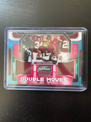 2020 PANINI PLAYBOOK - DOUBLE MOVES - T. MCLAURIN - #DM-TM - #'D/99 - DUAL RELIC