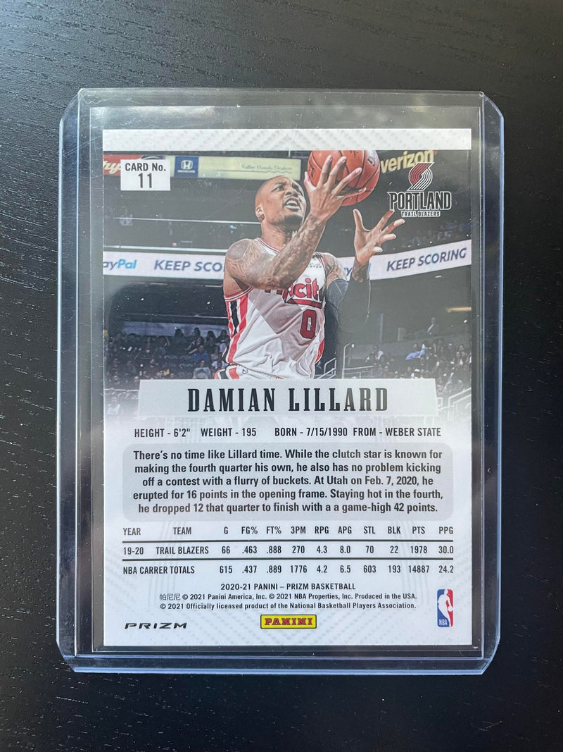 2020 PANINI PRIZM - SILVER PRIZM FLASHBACK - D. LILLARD -
