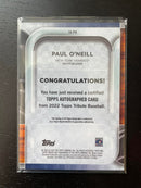 2022 TOPPS TRIBUTE - PURPLE - P. O'NEILL - #TA-PO - #'D/50 - AUTOGRAPH
