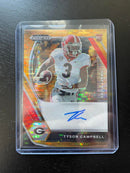 2021 PANINI PRIZM DRAFT PICKS - ORANGE PULSAR PRIZM - T. CAMPBELL - #DPA-TYC - #'D/49 - AUTOGRAPH - RC