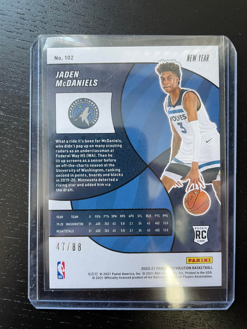 2020 PANINI REVOLUTION - NEW YEAR - J. McDANIELS - #102 - #'D/88 - RC