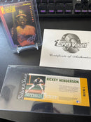 1990's TOPPS VAULT SILVER STAR AUTHENTIC TICKET & HOLOGRAM CARD - R. HENDERSON