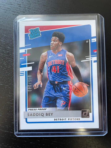 2020 PANINI DONRUSS - PRESS PROOF - RATED ROOKIE - S. BEY - #210 - #'D/349 - RC