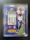 2020 PANINI CONTENDERS OPTIC - BLUE PRIZM - SEASON TICKET - K. COUSINS - #37 - #'D/99