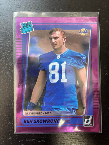 2021 PANINI DONRUSS - PURPLE - RATED ROOKIE - B. SKOWRONEK - #325 - #'D/500 - RC