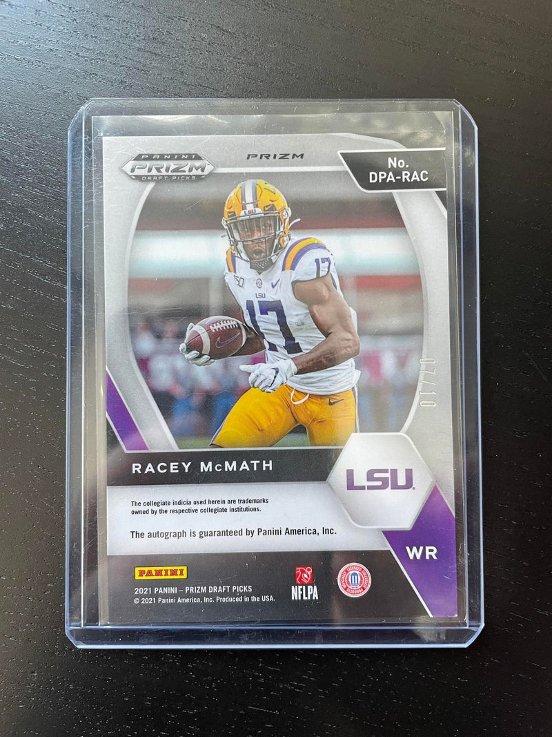 2021 PANINI PRIZM DRAFT PICKS - GOLD PRIZM - R. MCMATH - #DPA-RAC - #'D/10 - AUTOGRAPH - RC