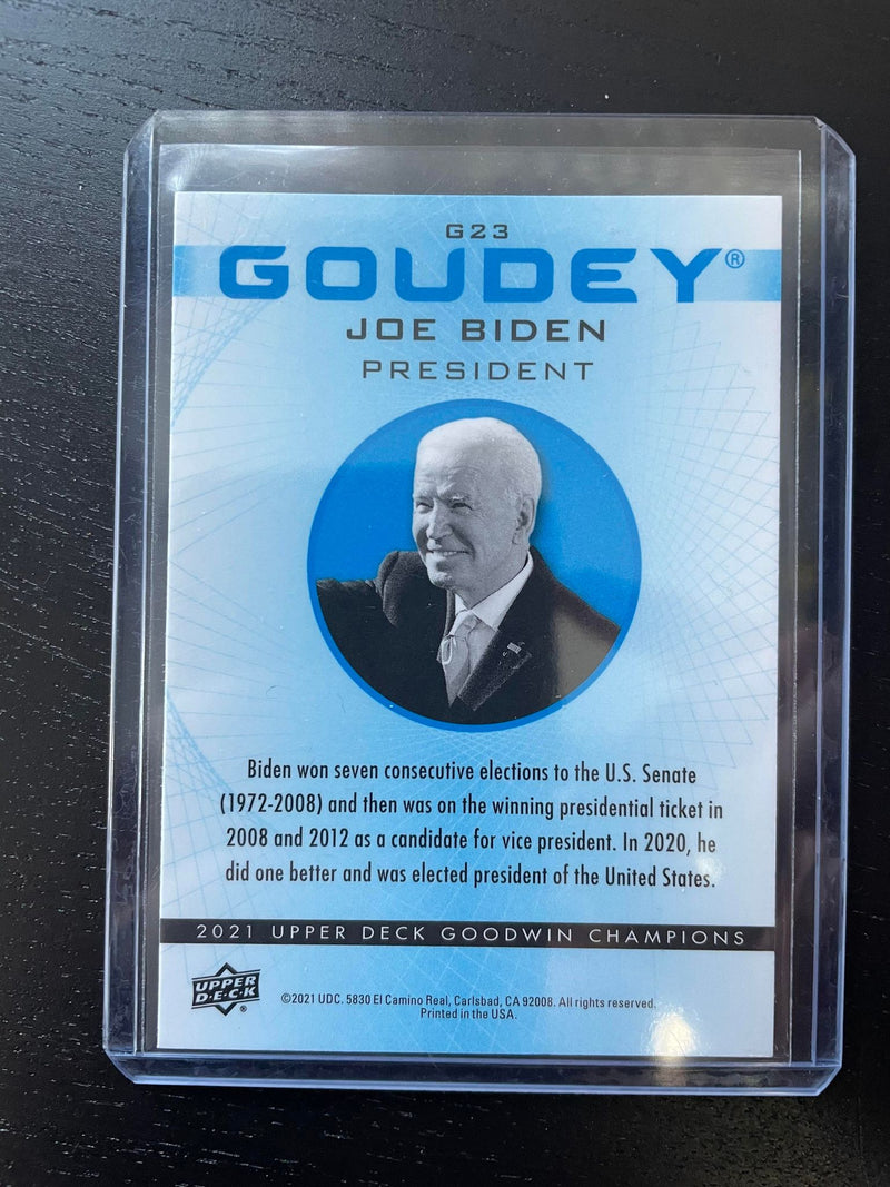 2021 UPPER DECK GOODWIN CHAMPIONS - BLUE - GOUDEY - J. BIDEN -