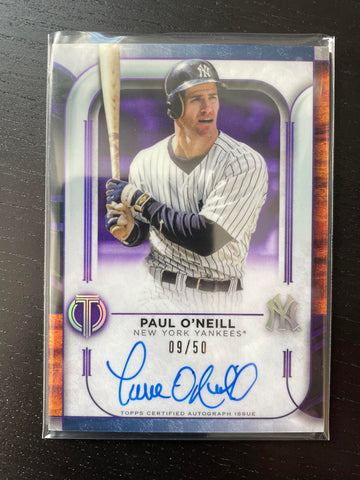 2022 TOPPS TRIBUTE - PURPLE - P. O'NEILL - #TA-PO - #'D/50 - AUTOGRAPH