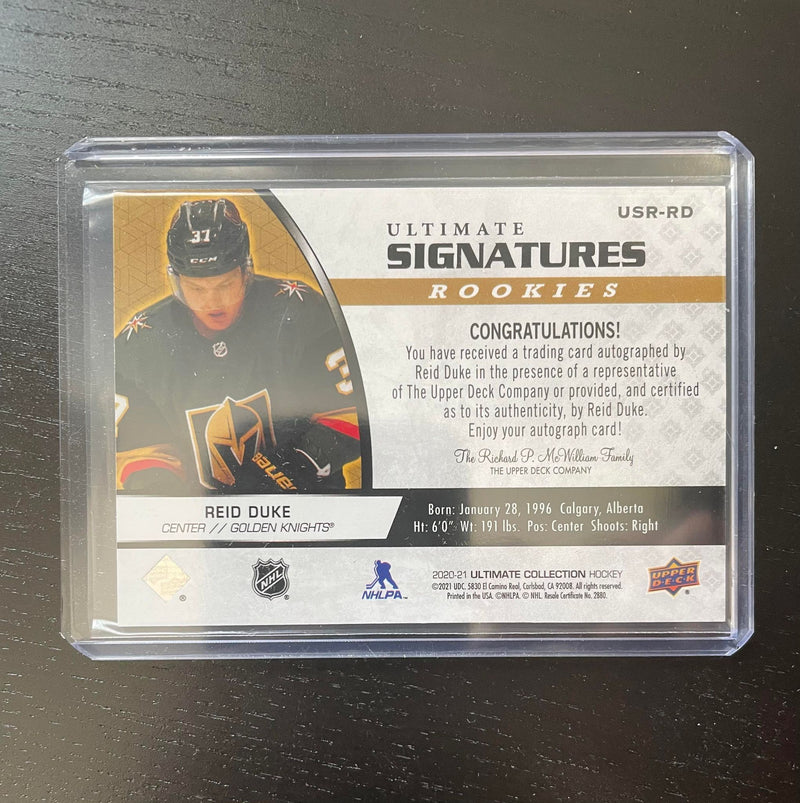 2020 UPPER DECK ULTIMATE COLLECTION - ULTIMATE SIGNATURES - R. DUKE -