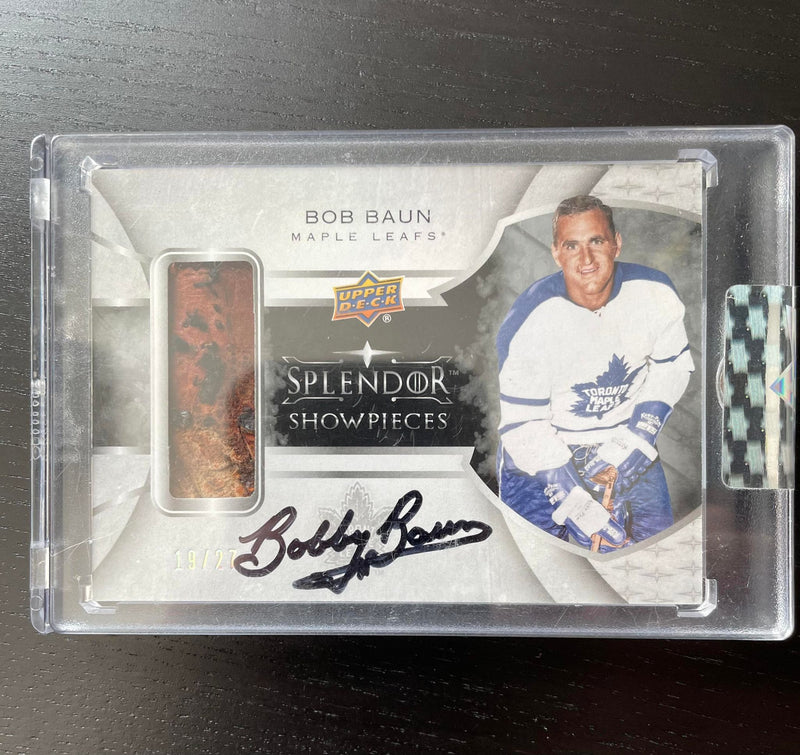 2017 UPPER DECK SPLENDOR - SHOWPIECES - B. BAUN - #SP-BB - #'D/27 - RELIC - AUTOGRAPH