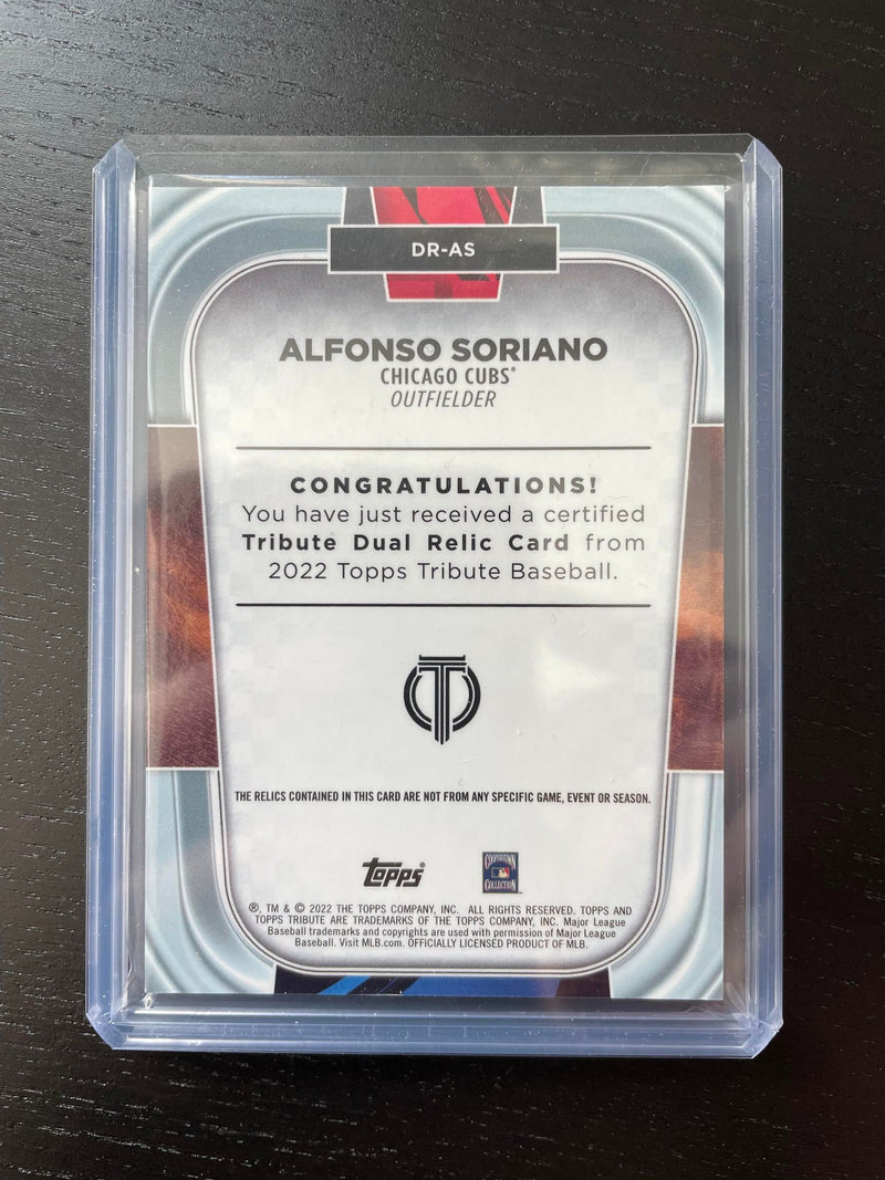 2022 TOPPS TRIBUTE - A. SORIANO - #DR-AS - #'D/199 - DUAL RELIC