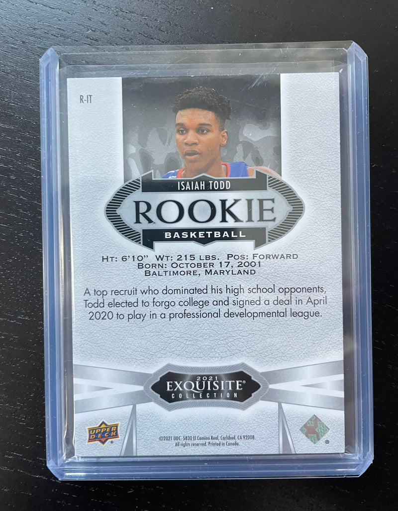 2021 UPPER DECK - EXQUISITE COLLECTION - I. TODD - #R-IT - #'D/149 - RC