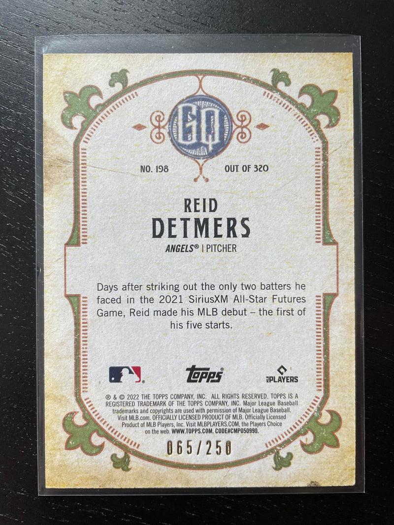2022 TOPPS GYPSY QUEEN - INDIGO - R. DETMERS - #198 - #'D/250 - RC