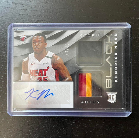 2019 PANINI BLACK - ROOKIE AUTOS - K. NUNN - #RM-KN - #'D/49 - DUAL RELIC - AUTOGRAPH - RC