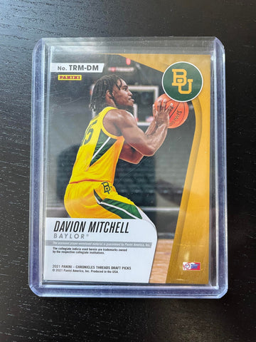 2021 PANINI CHRONICLES DRAFT PICKS - THREADS - D. MITCHELL - #TRM-DM - RELIC - RC