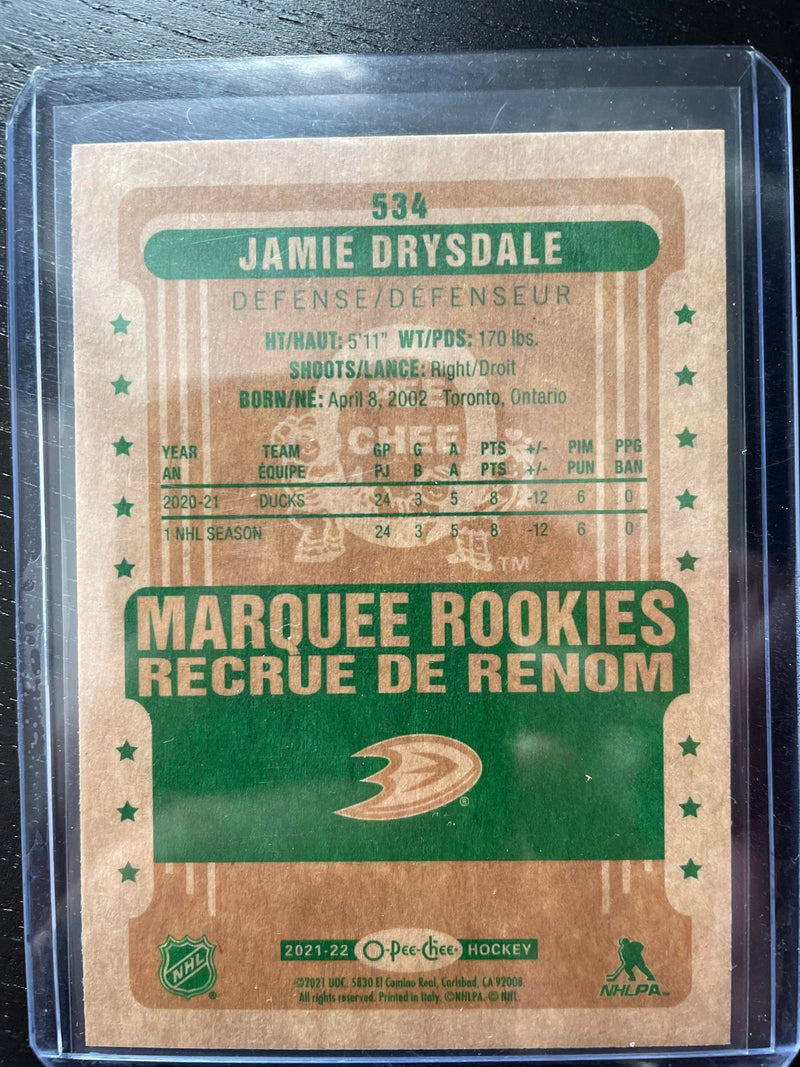 2021 UPPER DECK O-PEE-CHEE - RETRO MARQUEE ROOKIES - J. DRYSDALE -