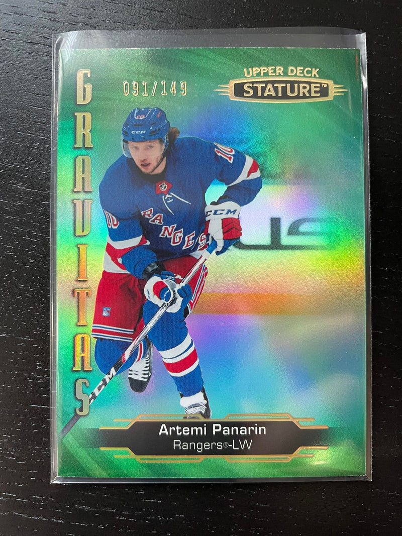 2020 UPPER DECK STATURE - GREEN - GRAVITAS - A. PANARIN - #G-18 - #'D/149