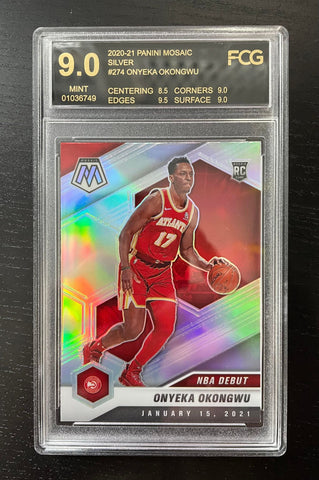 2020 PANINI MOSAIC - SILVER PRIZM - NBA DEBUT - O. OKONGWU - #274 - RC - FCG 9***