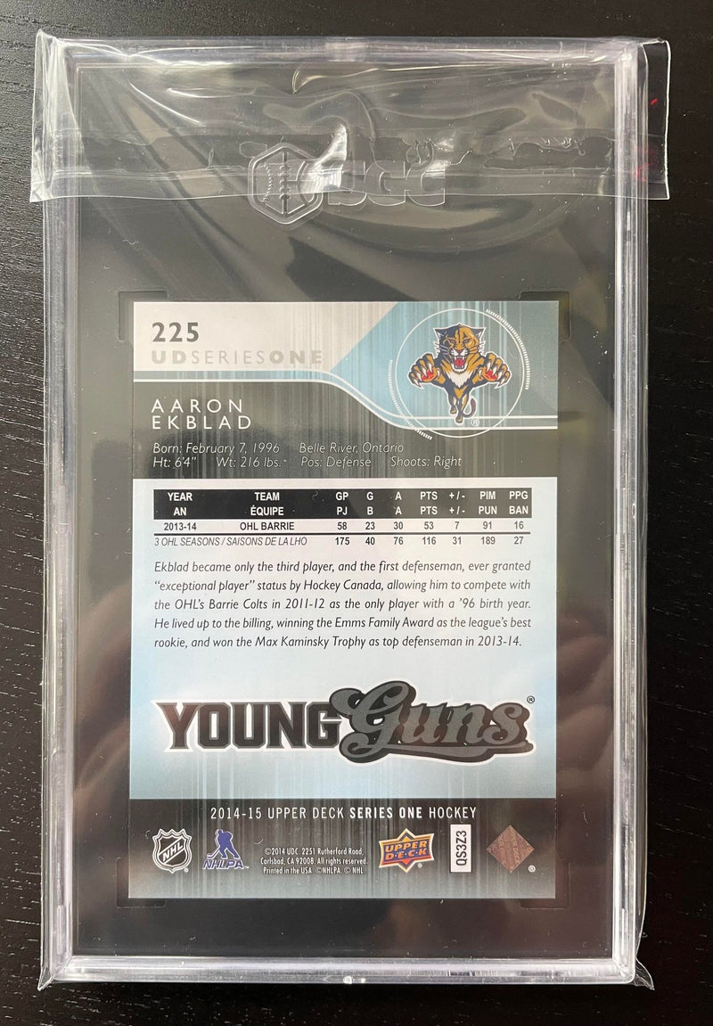 2014 UPPER DECK SERIES ONE - EXCLUSIVES - YOUNG GUNS - A. EKBLAD - #225 - #'D/100 - RC - SGC 9***