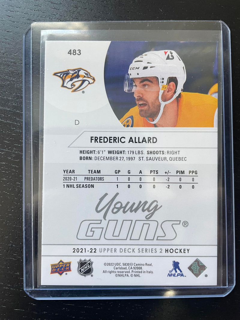 2021 UPPER DECK SERIES TWO - YOUNG GUNS - F. ALLARD -