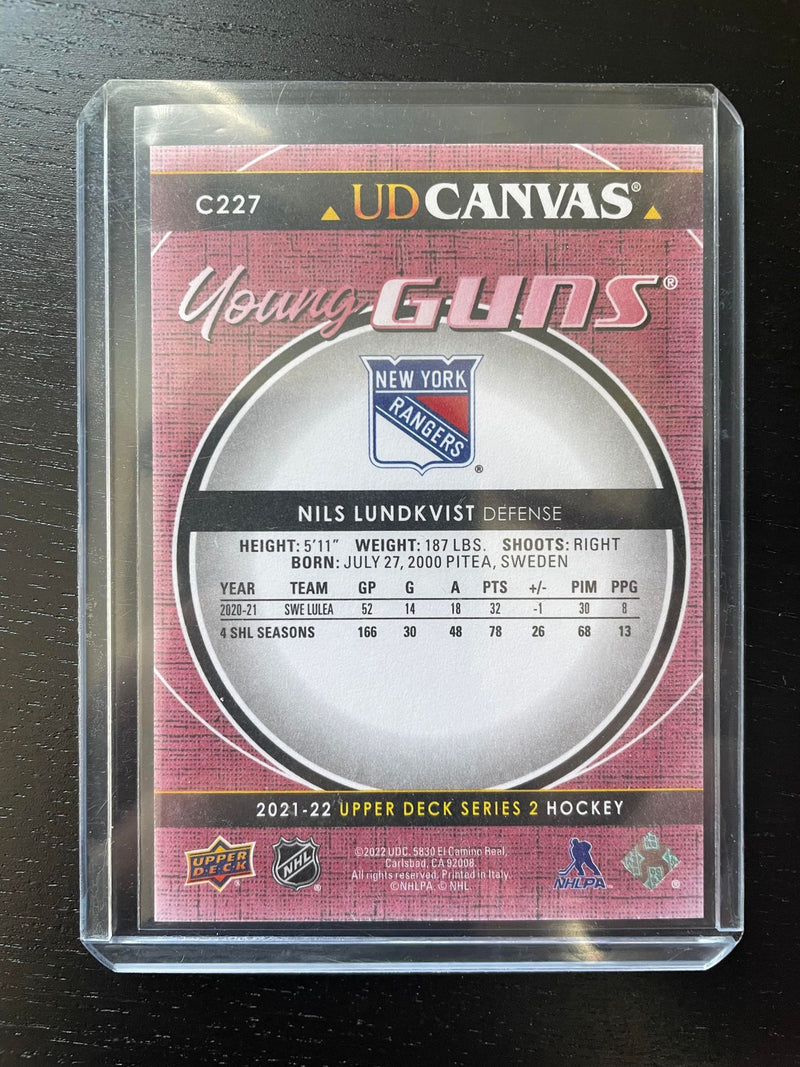 2021 UPPER DECK SERIES TWO - UD CANVAS - YOUNG GUNS - N. LUNDKVIST -