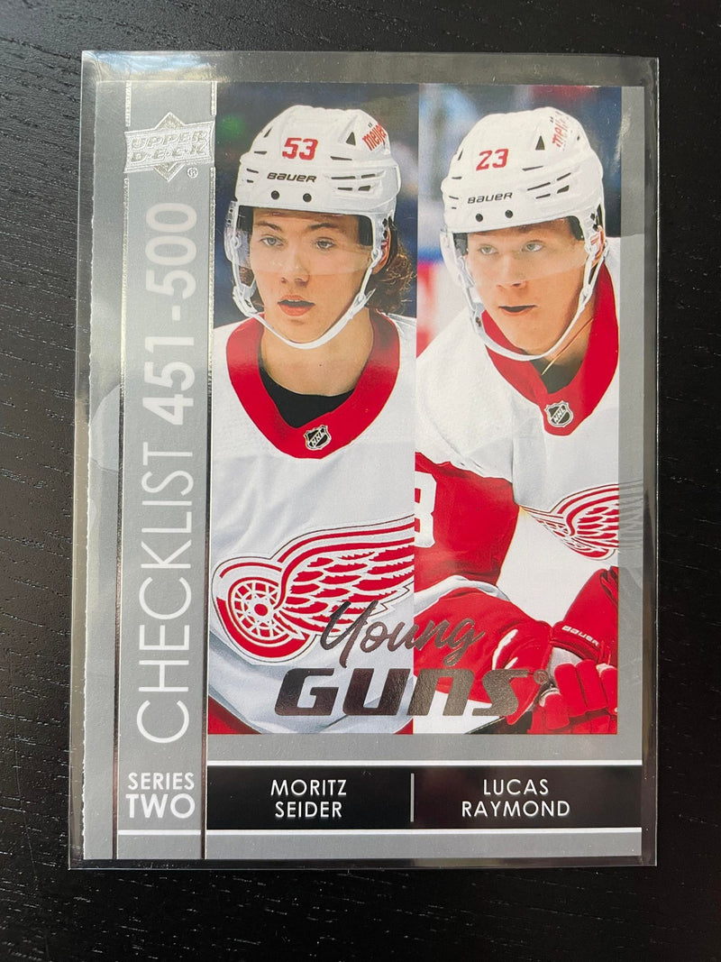 2021 UPPER DECK SERIES TWO - YOUNG GUNS - CHECKLIST - M. SEIDER / L. RAYMOND -