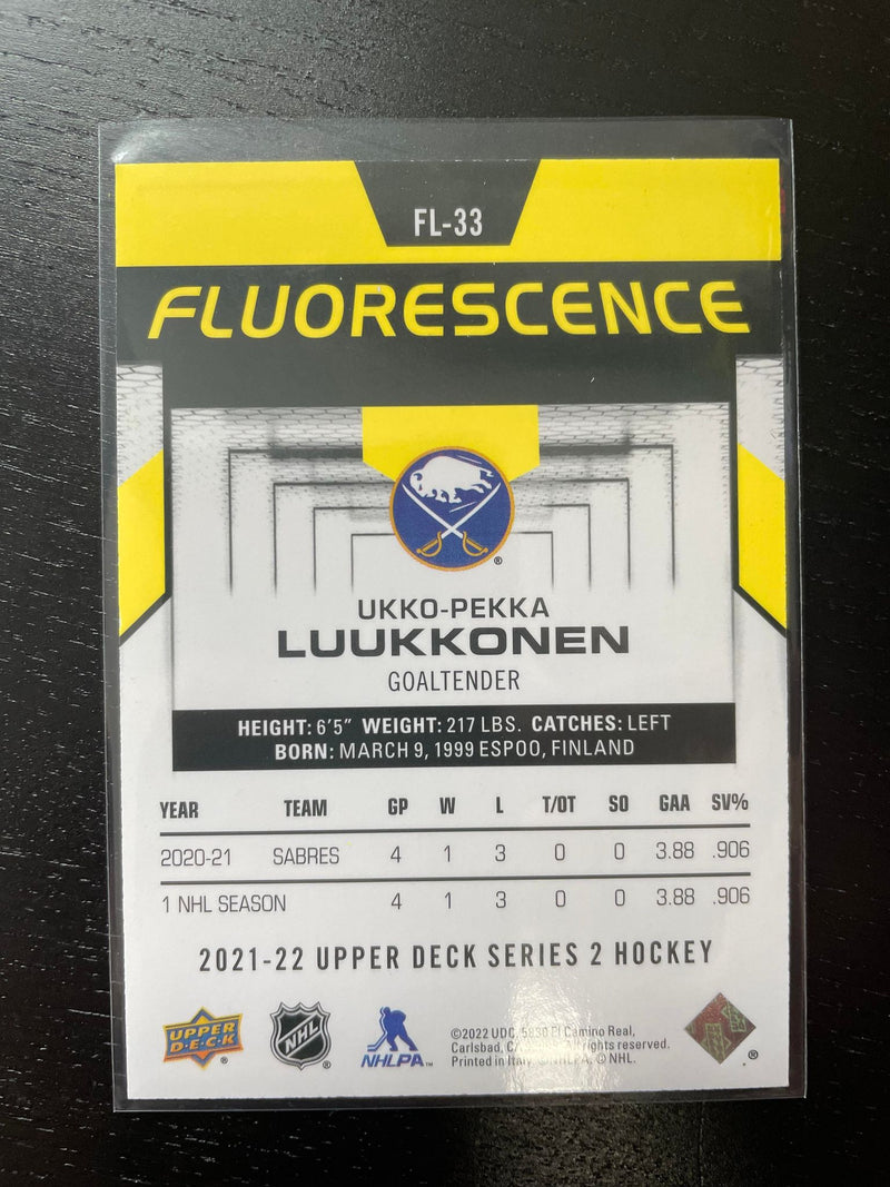 2021 UPPER DECK SERIES TWO - GOLD - FLUORESCENCE - U. LUUKKONEN - #FL-33 - #'D/150
