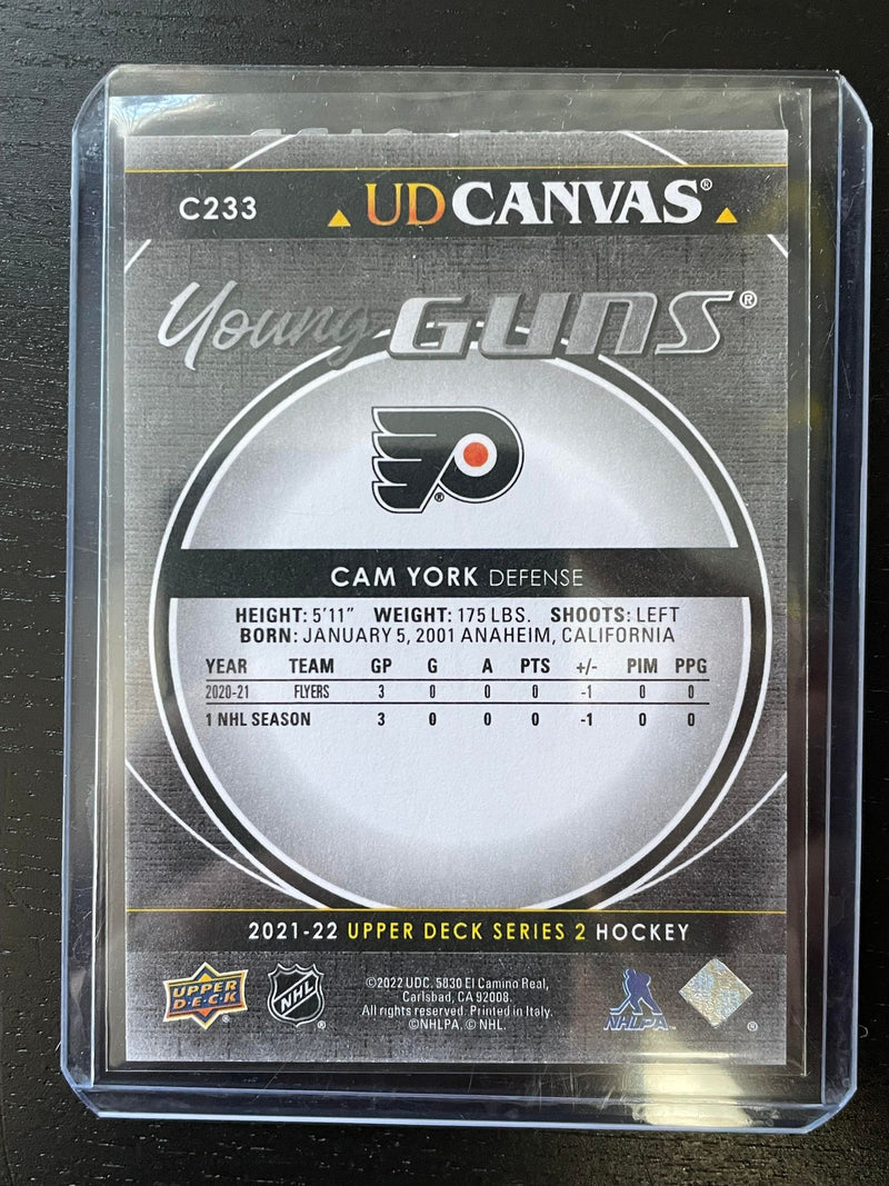2021 UPPER DECK SERIES TWO - UD CANVAS - BLACK - YOUNG GUNS - C. YORK -