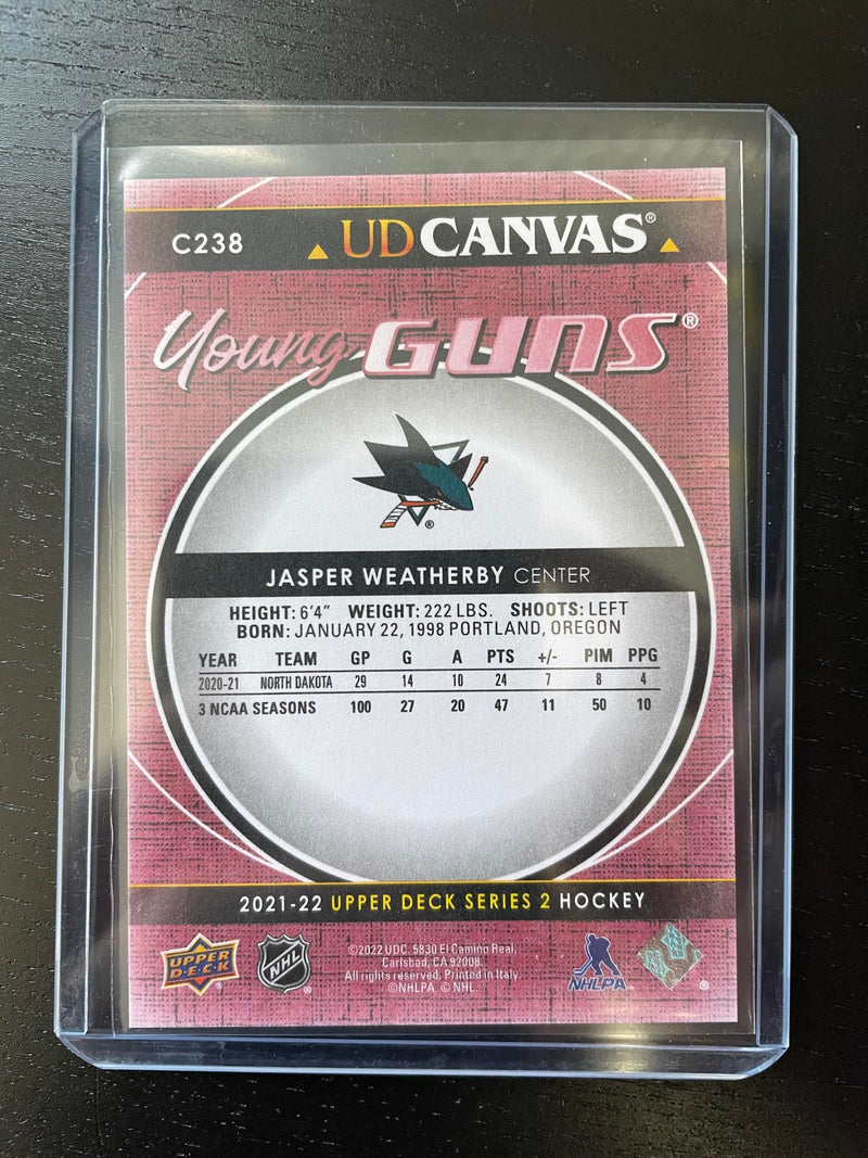 2021 UPPER DECK SERIES TWO - UD CANVAS - YOUNG GUNS - J. WEATHERBY -