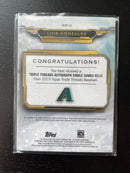 2019 TOPPS TRIPLE THREADS - L. GONZALEZ - #AUJR-LG - #'D/99 - RELIC - AUTOGRAPH