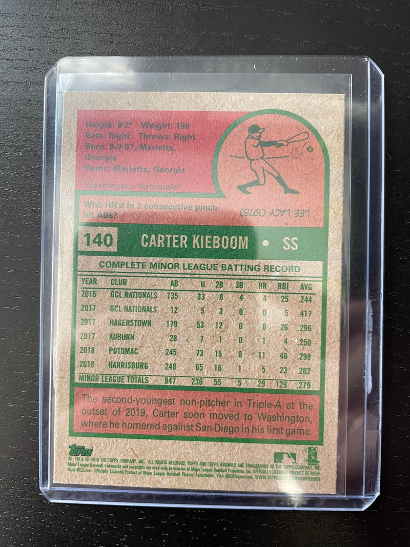 2019 TOPPS ARCHIVES - C. KIEBOOM -