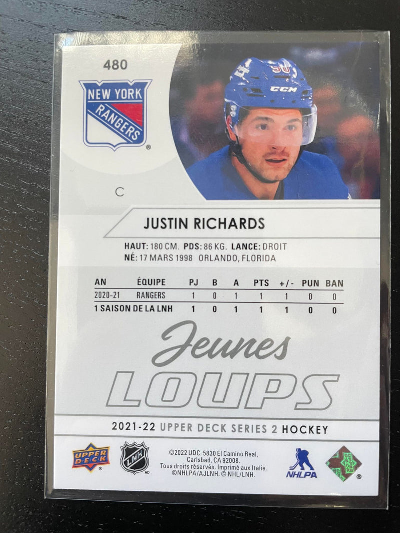 2021 UPPER DECK SERIES TWO - FRENCH YOUNG GUNS (JEUENS LOUPS) - J. RICHARDS -
