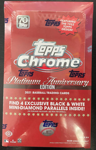 2021 TOPPS CHROME PLATINUM ANNIVERSARY BASEBALL LITE BOX
