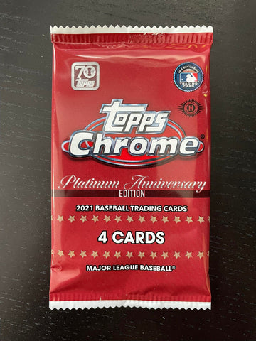 2021 TOPPS CHROME PLATINUM ANNIVERSARY BASEBALL LITE PACK