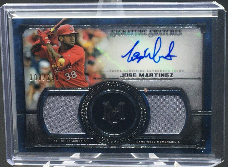 2019 TOPPS MUSEUM COLLECTION - SIGNATURE SWATCHES DUAL RELIC - J. MARTINEZ - #SSDA-JM - #'D/299 - AUTOGRAPH - JERSEY