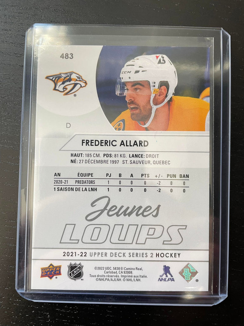 2021 UPPER DECK SERIES TWO - FRENCH - YOUNG GUNS - F. ALLARD -
